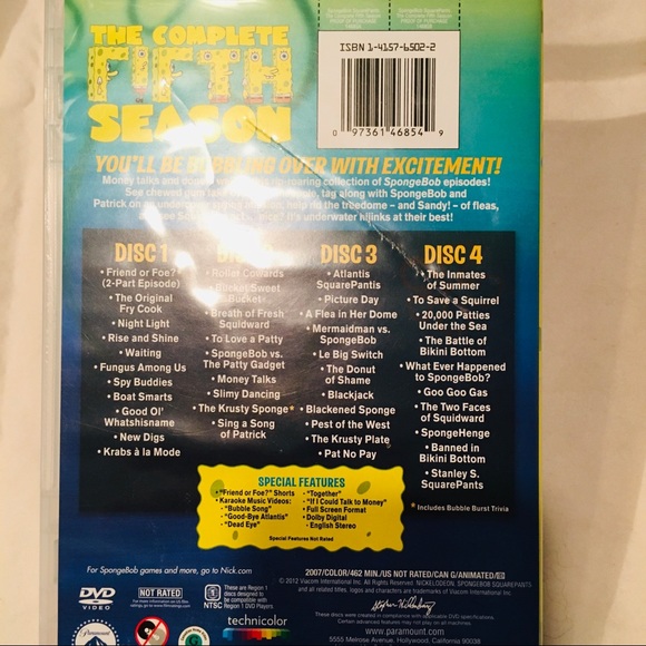 DVD SPONGE BOB FULL SERIES #5 & MICKEY CLUBHOUSE - Picture 3 of 8